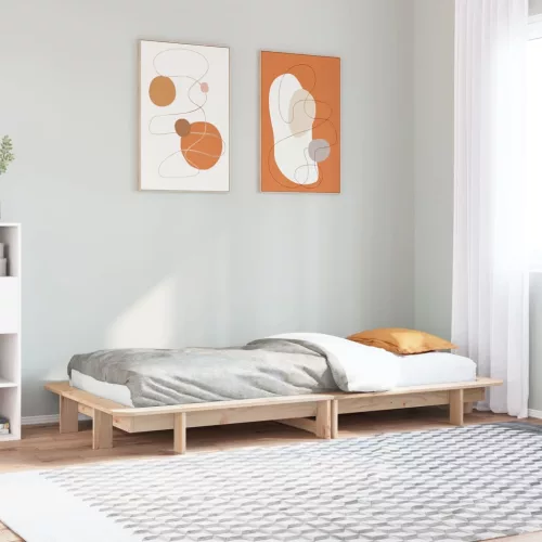  tömör fenyőfa ágy matrac nélkül 90 x 200 cm