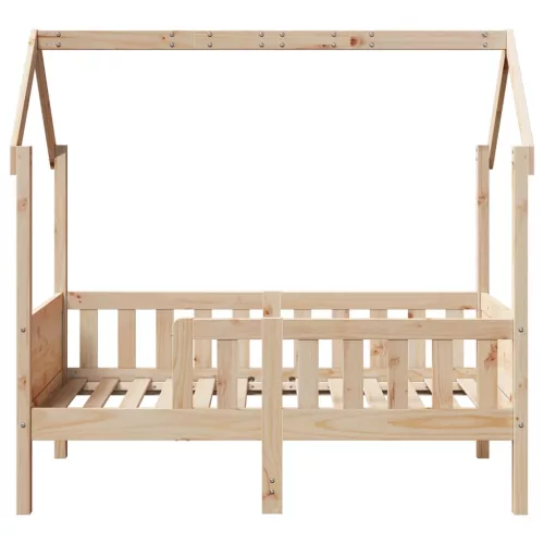  tömör fenyőfa házikó gyerekágykeret 70 x 140 cm