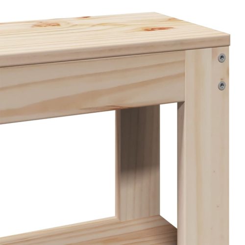  tömör fenyőfa fejtámla polcokkal 180 cm