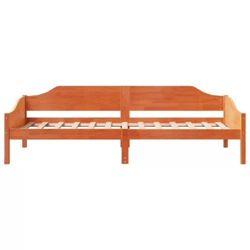  viaszbarna tömör fenyőfa ágy matrac nélkül 90 x 190 cm