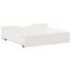  2 db fehér tömör fenyőfa ágy alatti fiók 65 x 55 x 17 cm
