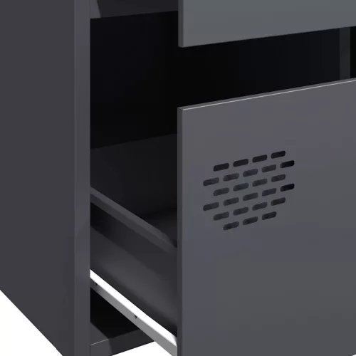  antracitszürke acél magasszekrény 68 x 39 x 101,5 cm