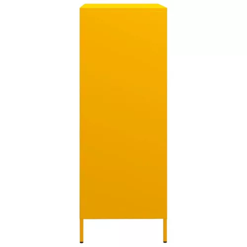  mustársárga acél tálalószekrény 68 x 39 x 101,5 cm