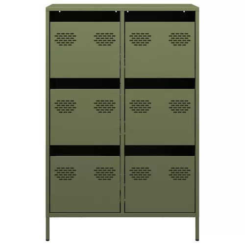  olívazöld acél magasszekrény 68 x 39 x 101,5 cm