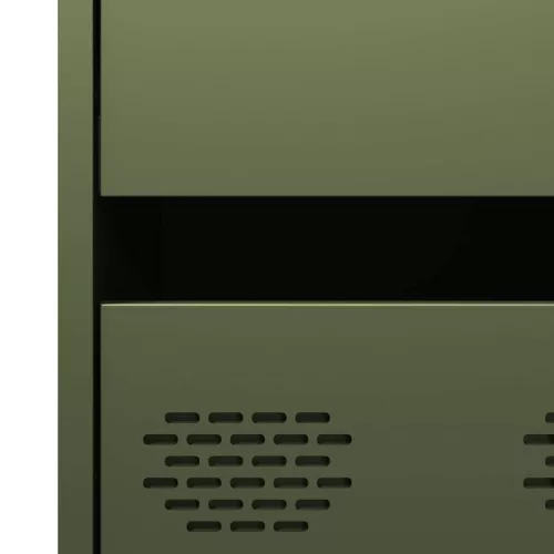  olívazöld acél magasszekrény 68 x 39 x 101,5 cm