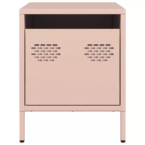  2 db rózsaszín acél éjjeliszekrény 35 x 39 x 43,5 cm