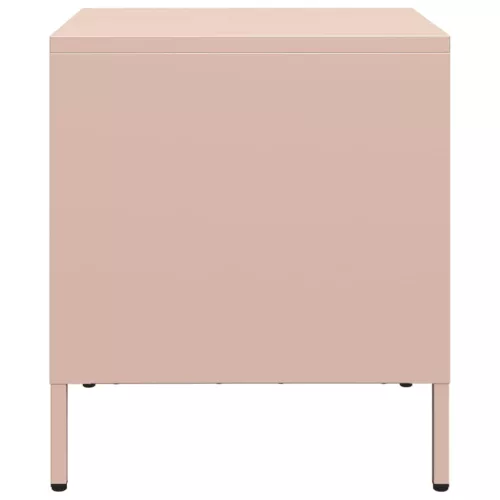  2 db rózsaszín acél éjjeliszekrény 35 x 39 x 43,5 cm