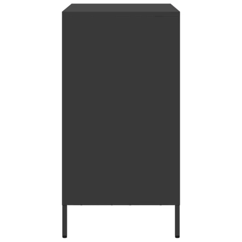  fekete hidegen hengerelt acél tálalószekrény 68,5x39x72 cm