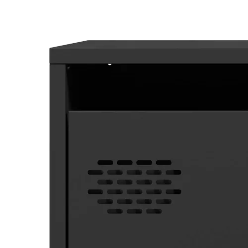  fekete hidegen hengerelt acél tálalószekrény 68,5x39x72 cm