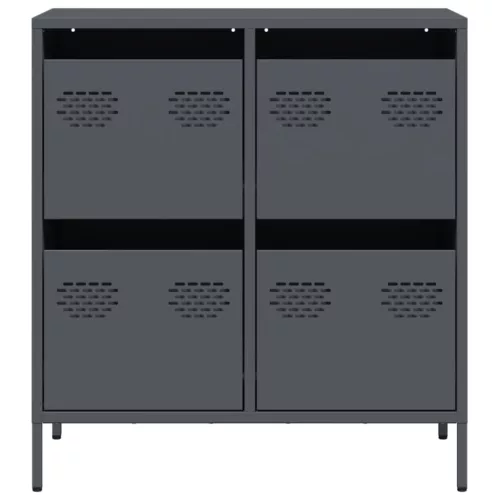  antracit hidegen hengerelt acél tálalószekrény 68x39x73,5 cm