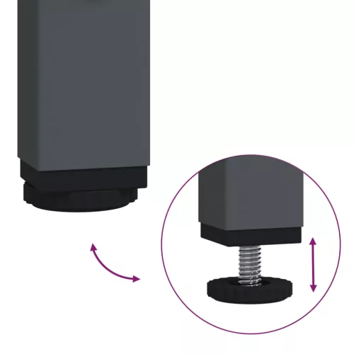  antracit hidegen hengerelt acél tálalószekrény 68x39x73,5 cm