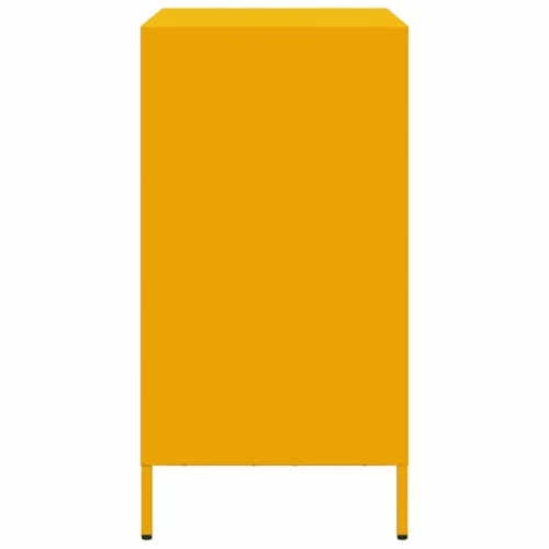  mustársárga hidegen hengerelt acél tálalószekrény 68x39x73,5 cm