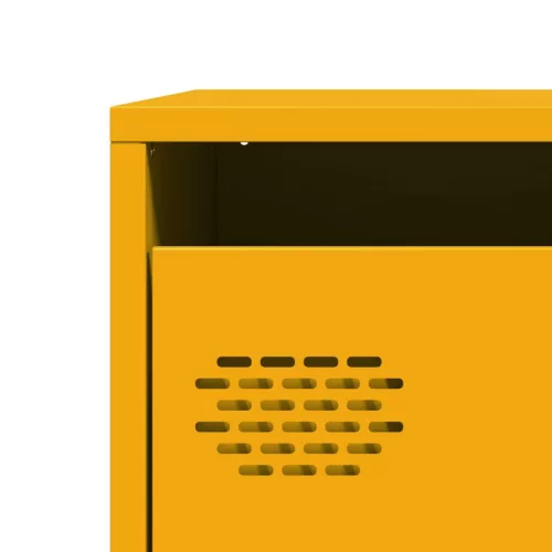  mustársárga hidegen hengerelt acél tálalószekrény 68x39x73,5 cm