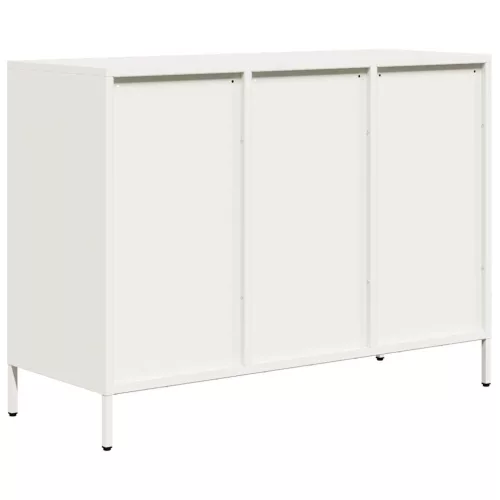  fehér hidegen hengerelt acél tálalószekrény 101,5x39x73,5 cm