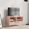 rózsaszín hidegen hengerelt acél TV-szekrény 68 x 39 x 43,5 cm