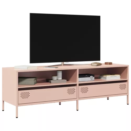  rózsaszín hidegen hengerelt acél TV-szekrény 135x39x43,5 cm