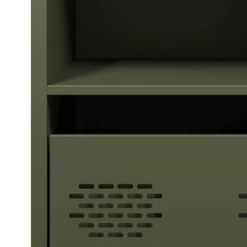  olívazöld hidegen hengerelt acél tálalószekrény 35x39x73,5 cm