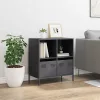  antracit hidegen hengerelt acél tálalószekrény 68x39x73,5 cm