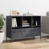  antracit hidegen hengerelt acél tálalószekrény 101,5x39x73,5 cm