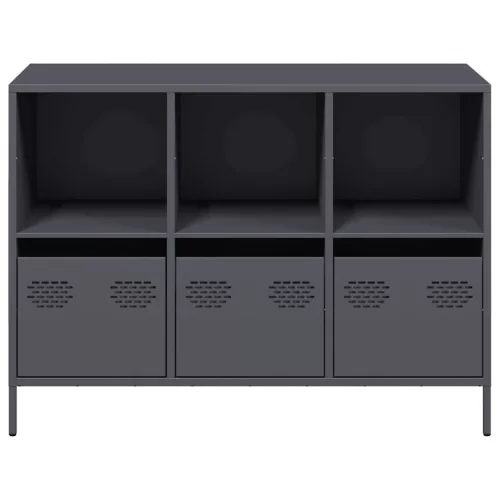  antracit hidegen hengerelt acél tálalószekrény 101,5x39x73,5 cm