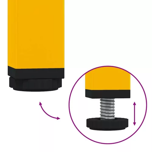  mustársárga acél tálalószekrény 35 x 39 x 103,5 cm