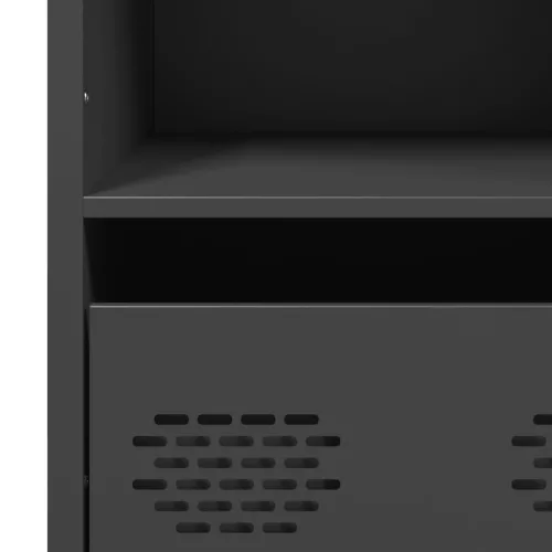  fekete acél magasszekrény 68 x 39 x 103,5 cm