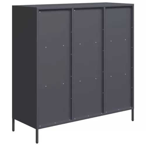  antracitszürke acél magasszekrény 101,5 x 39 x 103,5 cm