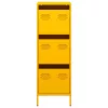  mustársárga acél tálalószekrény 39 x 35 x 103,5 cm