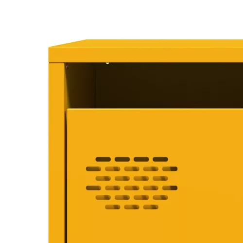  mustársárga acél tálalószekrény 39 x 35 x 103,5 cm