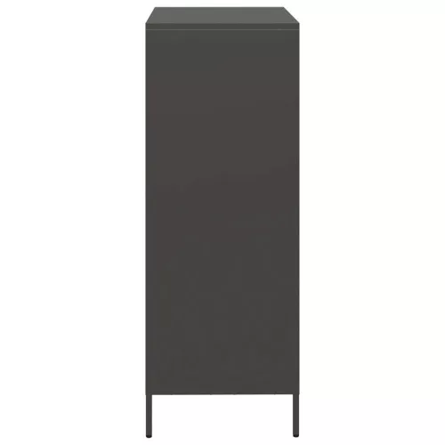  fekete acél magasszekrény 68 x 39 x 103,5 cm