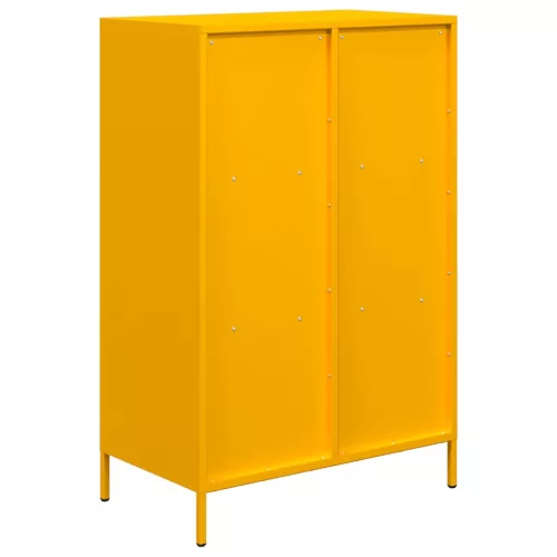  mustársárga acél tálalószekrény 68 x 39 x 103,5 cm