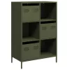  olívazöld acél magasszekrény 68 x 39 x 103,5 cm