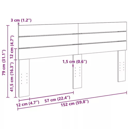  fejtámla 150 cm tömör fa tölgyfa