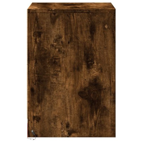  füstös tölgy színű szerelt fa éjjeliszekrény LED-fényekkel