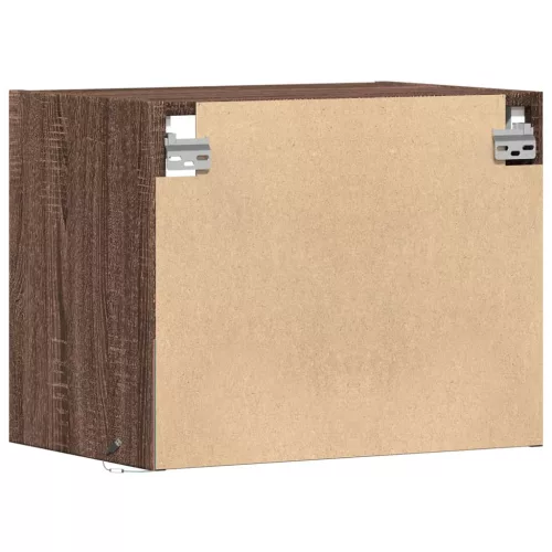  barna tölgy színű fali éjjeliszekrény LED-világítással