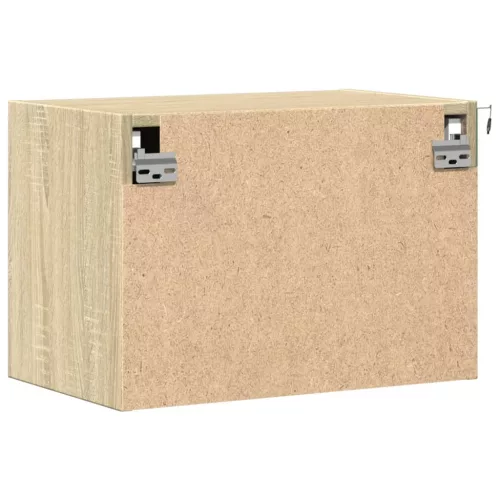  sonoma tölgy színű fali éjjeliszekrény LED-világítással