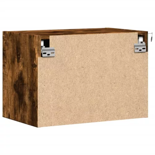  füstös sonoma színű fali éjjeliszekrény LED-világítással