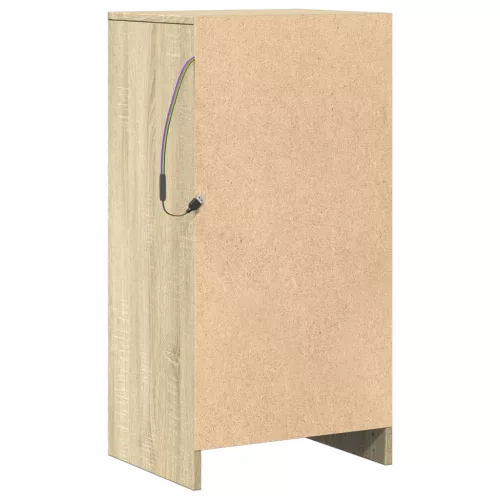  sonoma tölgy szerelt fa tálalószekrény LED-del 42,5x34x85 cm