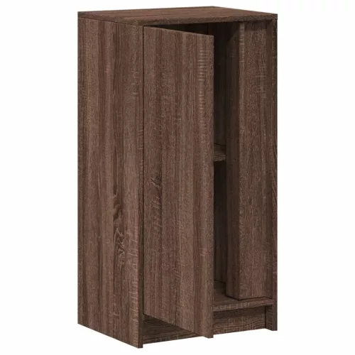  barna tölgy szerelt fa LED-es tálalószekrény 42,5 x 34 x 85 cm