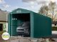 TP Ponyvagarázs/ sátorgarázs / tároló 4x8m-3,35m oldalmagasság, tűzálló PVC 720g/nm kapuméret: 3,5x3,5m zöld színben