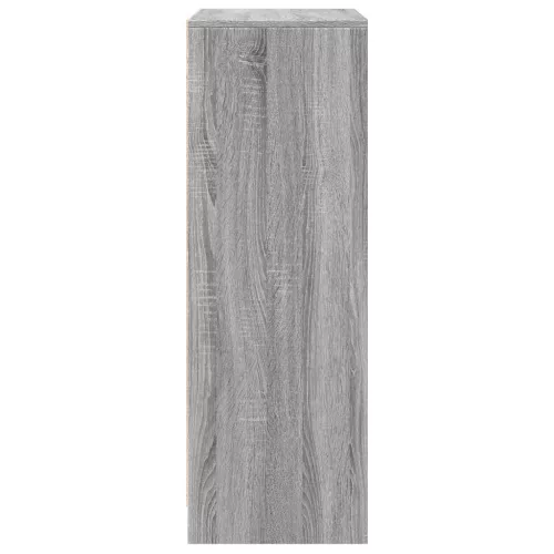  szürke sonoma szerelt fa tálalószekrény LED-del 77x34x100 cm
