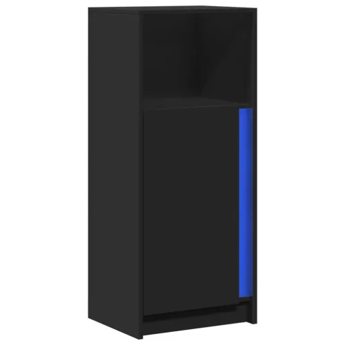  fekete szerelt fa tálalószekrény LED-del 42,5 x 34 x 100 cm
