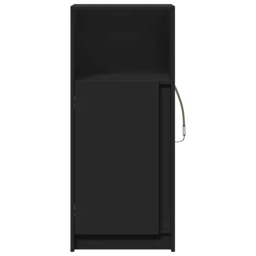  fekete szerelt fa tálalószekrény LED-del 42,5 x 34 x 100 cm