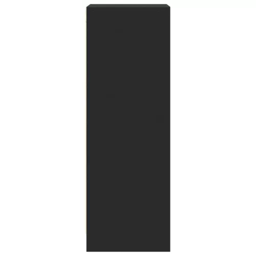  fekete szerelt fa tálalószekrény LED-del 42,5 x 34 x 100 cm