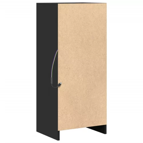  fekete szerelt fa tálalószekrény LED-del 42,5 x 34 x 100 cm