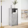  betonszürke szerelt fa LED-es tálalószekrény 42,5 x 34 x 100 cm
