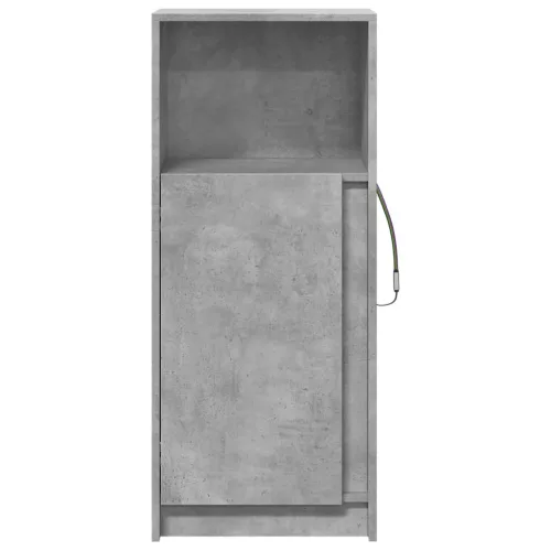  betonszürke szerelt fa LED-es tálalószekrény 42,5 x 34 x 100 cm