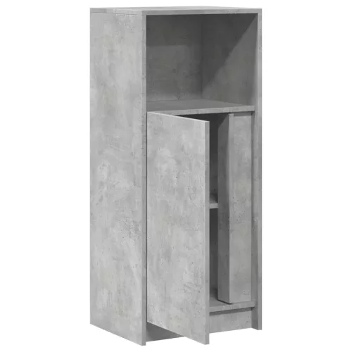  betonszürke szerelt fa LED-es tálalószekrény 42,5 x 34 x 100 cm