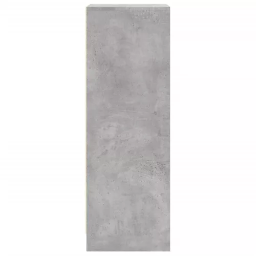  betonszürke szerelt fa LED-es tálalószekrény 42,5 x 34 x 100 cm