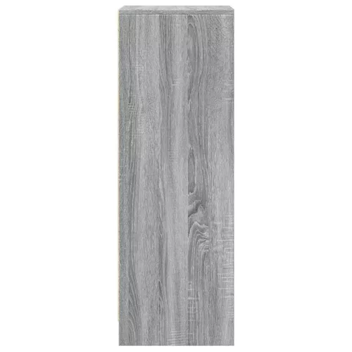  szürke sonoma szerelt fa tálalószekrény LED-del 42,5x34x100 cm